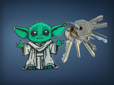 keychain inspired by Baby Yoda