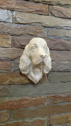 cocker spaniel dog head wall mount stl