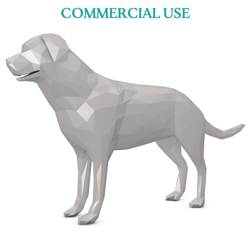 Low Poly Dog - Commercial Use