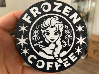 Frozen coffee coaster
