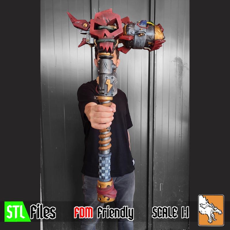 Big BONK! Boom, Full Scale Cosplay Prop, Support Free 3D Print.