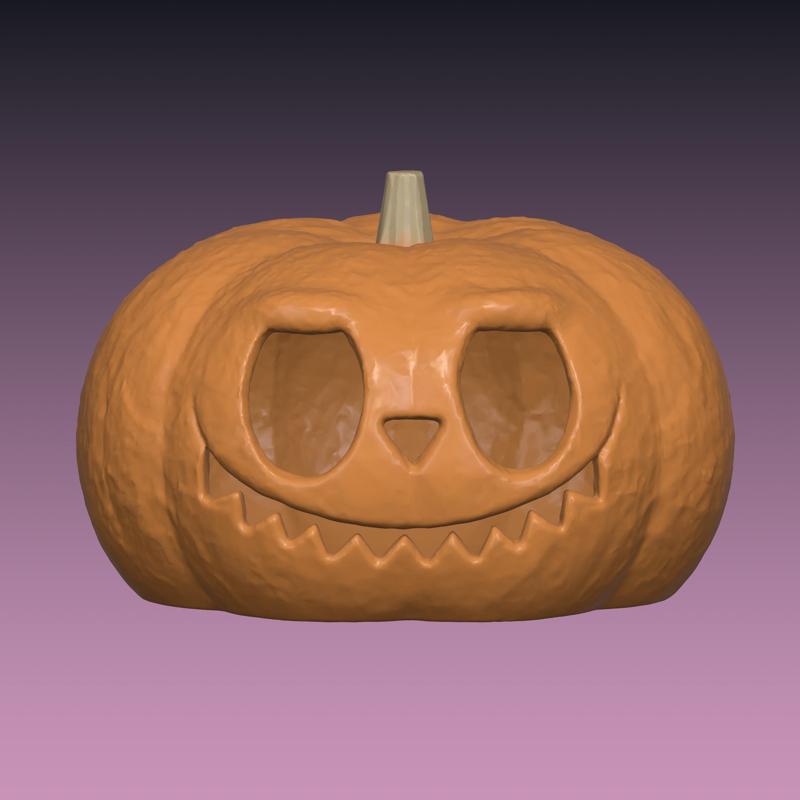Pumpkin with Labubu Face, Halloween decor.