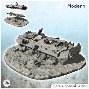 Carcass of Soviet Russian BTR 80 armored personnel carrier (3) - Cold Era Modern Warfare Conflict World War 3