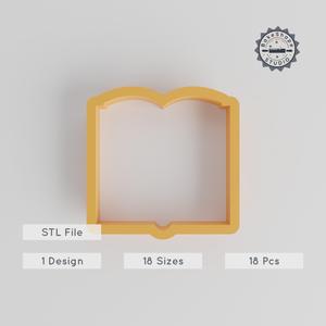 Magic Book Shape Cutter Set, 18 Sizes, Perfect for Cookies, Fondant & Clay, Halloween Magic, Spell Book Design