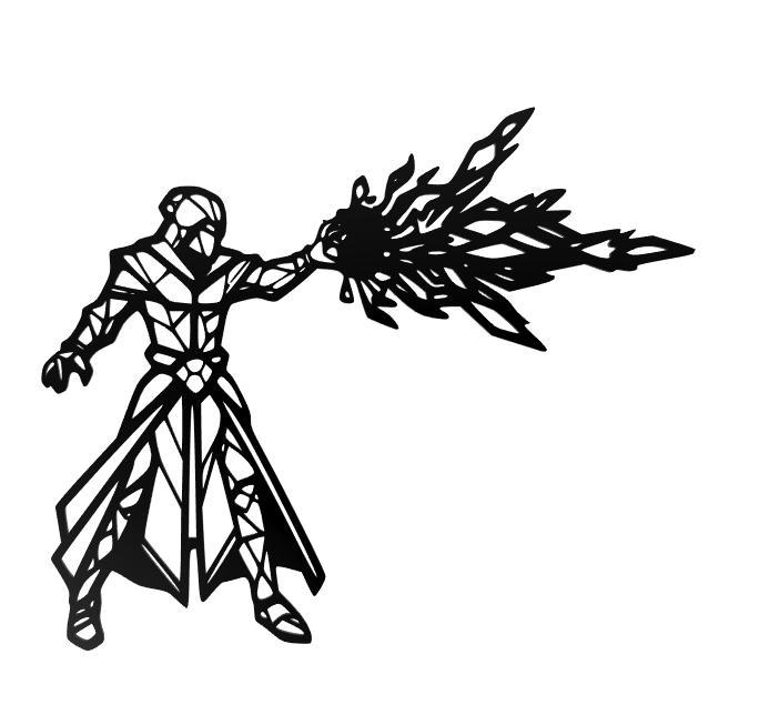 Eldritch Blast Line Art Wall Art