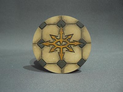 Black Legion Chaos space marine Marble topper for 65mm/60mm base