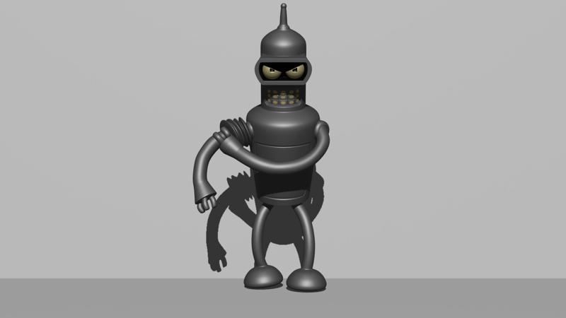 Futurama-Sarcastic Sci-Fi Robot "Bender".