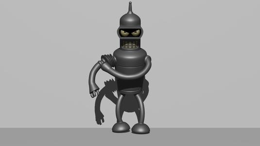 Futurama-Sarcastic Sci-Fi Robot "Bender".