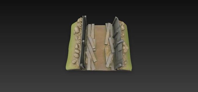 war trench base diorama