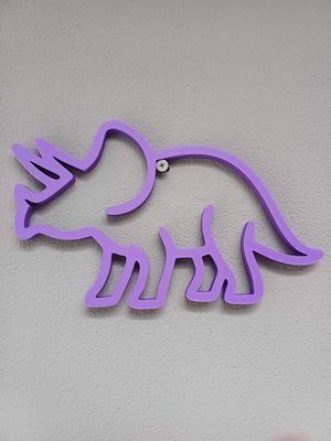 One-Line Triceratops Silhouette