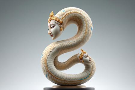 1548 Color 3D Model of a Dancing Two-Headed Snake Woman in Indian Style, magic, dragon, serpent, wood, gnome, gorgon, warrior, wild, fox, monster, cat, fair, witch, werewolf, horror, beast, snake, troll, skeleton dance