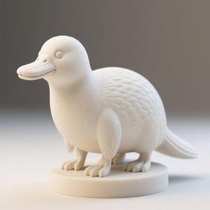 559 Minimalist Platypus - Full-Body 3D Model, character, low poly, creature, fantasy, art, wood, base, sword, warrior, wild, dog, dragon, dnd, cat, monster hunter, monster, totem, totemic