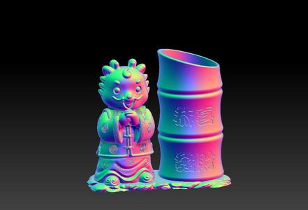 Congratulations on getting rich in the Year of the Dragon pen holder 2
