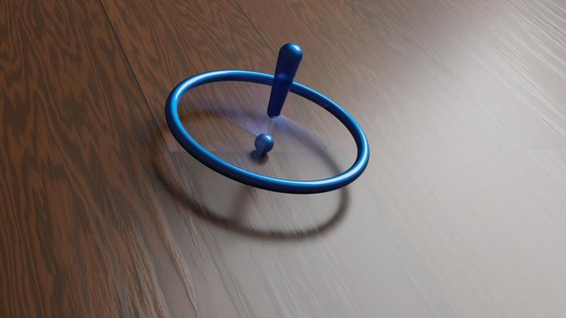Exclamation mark spinning top