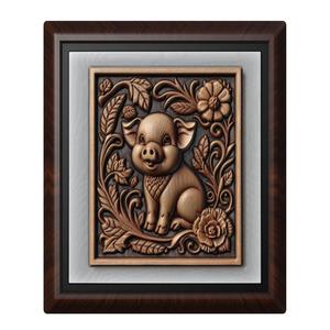 pig animal wall art relief wall decor