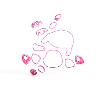 Cookie cutter Pig Parts 8cm