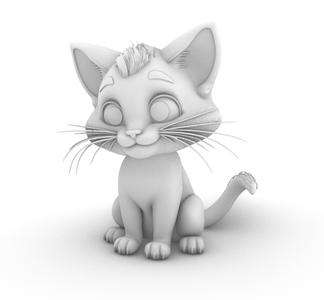 Disney pixar type cute cat made with AI