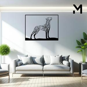Wall silhouette - Rhodesian ridgeback - Tree