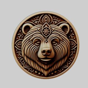 Yogi Bear Cartoon Medallion for CNC Router Laser & 3D Printer