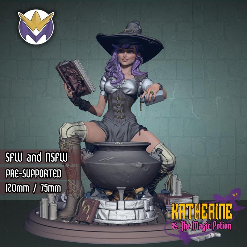 Katherine, The Witch Diorama (75mm, 120mm )+NSFW Versions