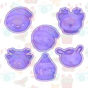Christmas animals cookie cutter set of 6