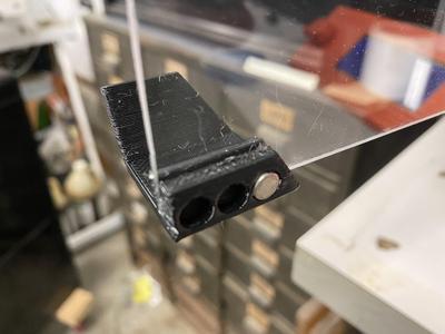 Lack enclosure door pulls for round magnets