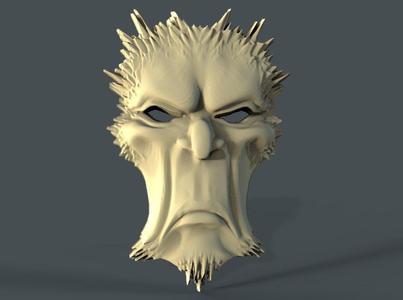 mask cnc art face bad mood