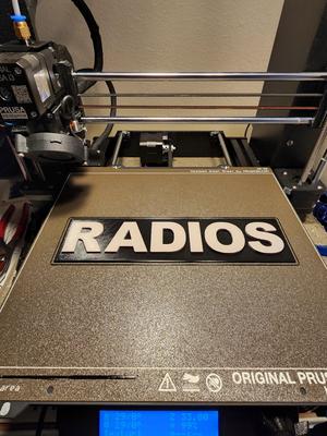 Radios name plate