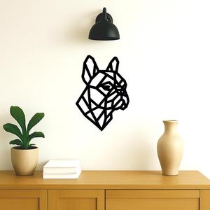 Wall decoration in the shape of a dog (bulldog)