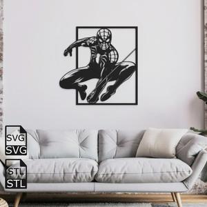 Spiderman 2D Wall Art STL SVG