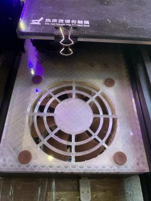 Ender 3 Motherboard FAN Upper Case 80mm remix: add fan protector, places for 2x LM2596 (dc-dc)