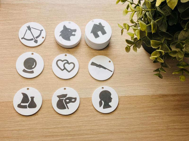 Jetons du jeu Loups-Garous ( Werewolves )