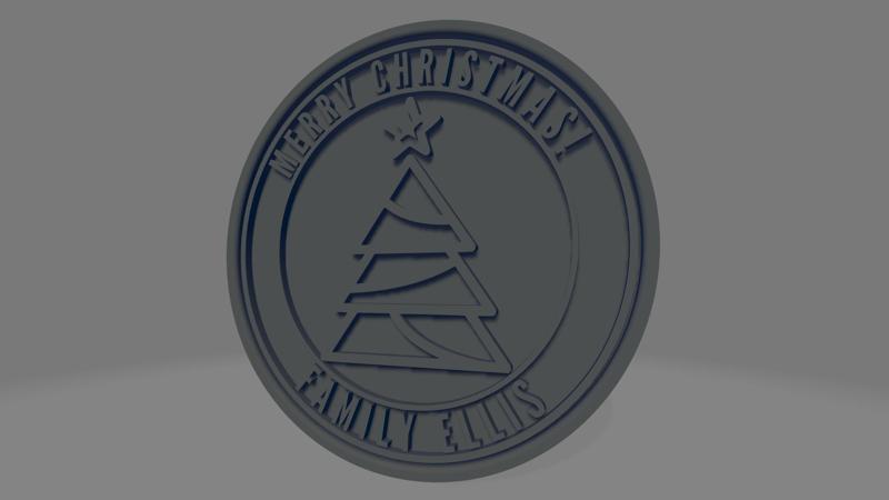 The Ellis Family’s Personalized Christmas Coaster - Festive and Unique!
