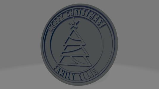 The Ellis Family’s Personalized Christmas Coaster - Festive and Unique!