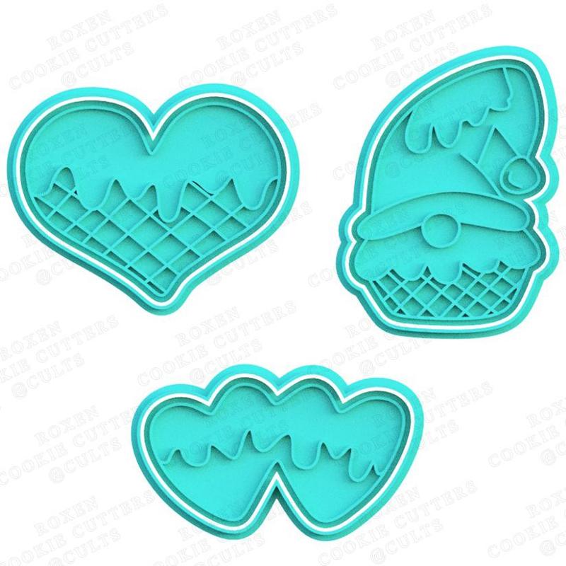 Valentines Day cookie cutter set of 3