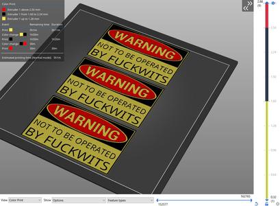 WARNING Not to be Operated by FUCKWITS