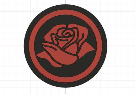Rose Design Drink Coaster