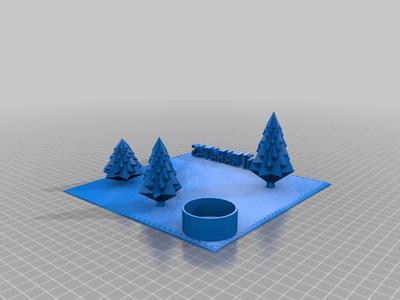  green ground with trees