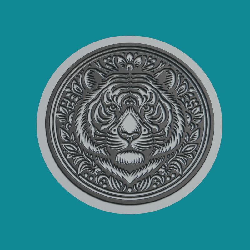 Tiger Animal Medallion