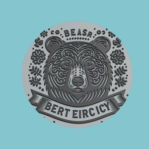 Bear Medallion Bear 3d Print Model