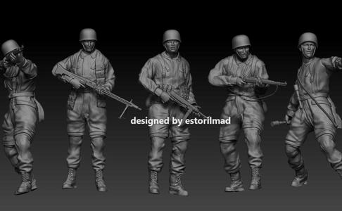 WW2 PACK 5 GERMAN PARATROOPERS V2 - FALLSCHIRMJÄGER