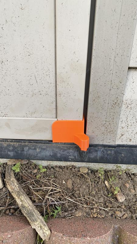Plastic shed door hinge
