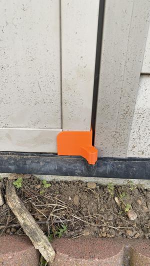 Plastic shed door hinge