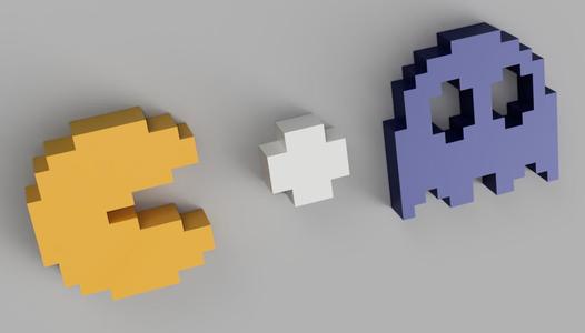 8bit style PacMan magnets