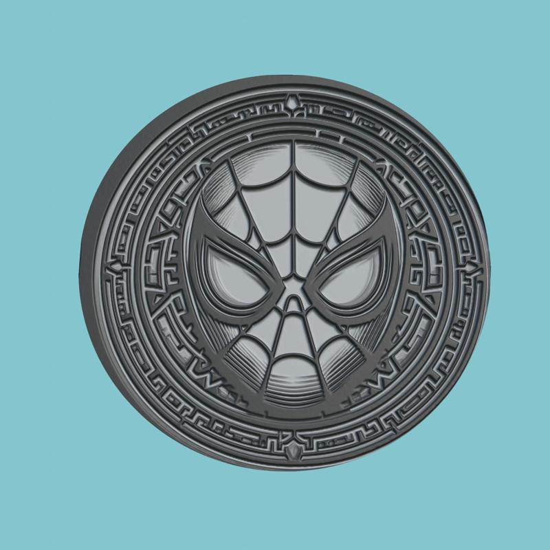 Spider-Man: Far From Home Medallion CNC Spider-Man: Far From Home 3d Printer Obj Stl