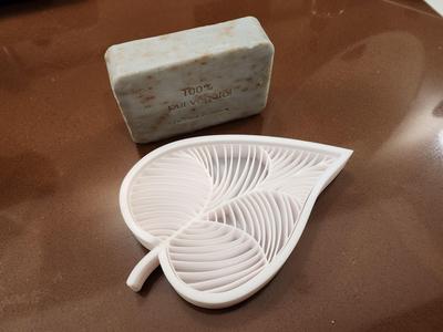 Leaf soap dish with improved STL files