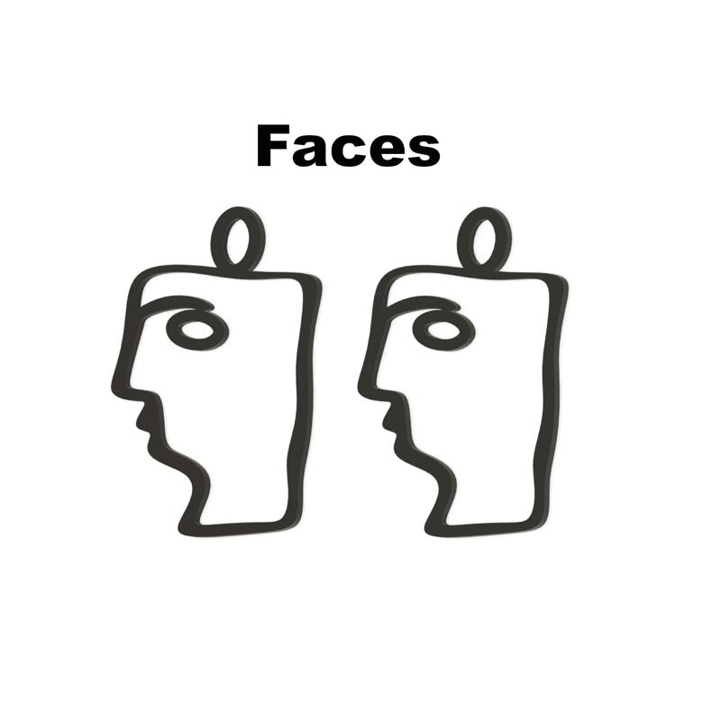 Face Earrings - 3D Printable Jewelry Design 💖👂
