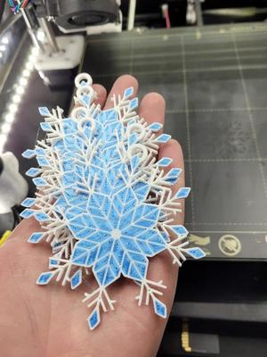 Hanging Ornaments for Christmas with Stars and Snowflakes