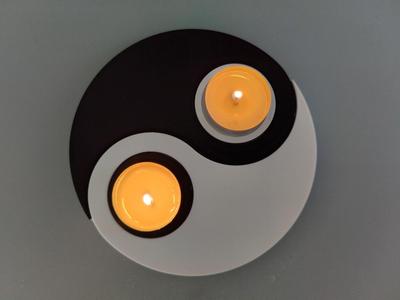 Jin-Jang Tealight Holder