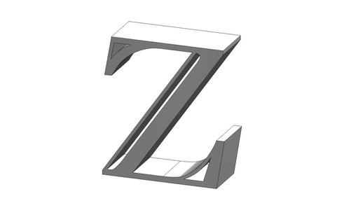 Z Letter Imprint MT Shadow Font Letter